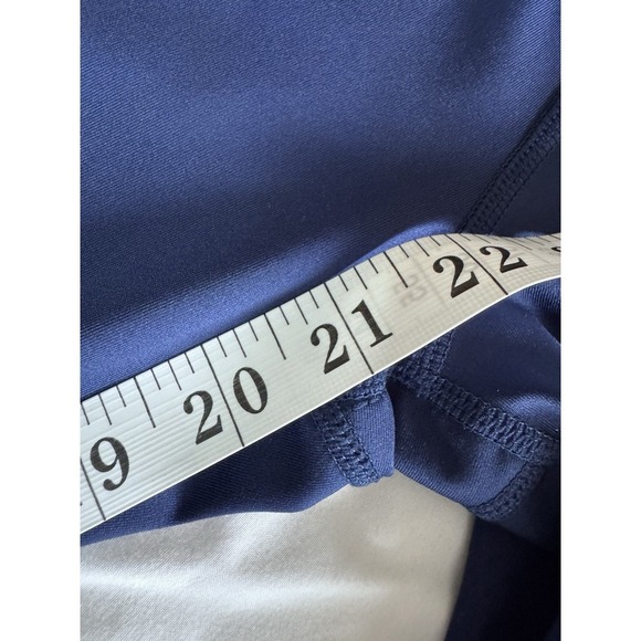 Nike Women's Pro Leggings, Dri-Fit 7/8 Crop 21" Blue/Purple Medium Compression - Picture 9 of 11